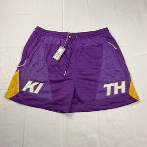 Kith Mesh Turbo Shorts Purple Yellow Monday 25 XXL KHM060991-6009 NEW